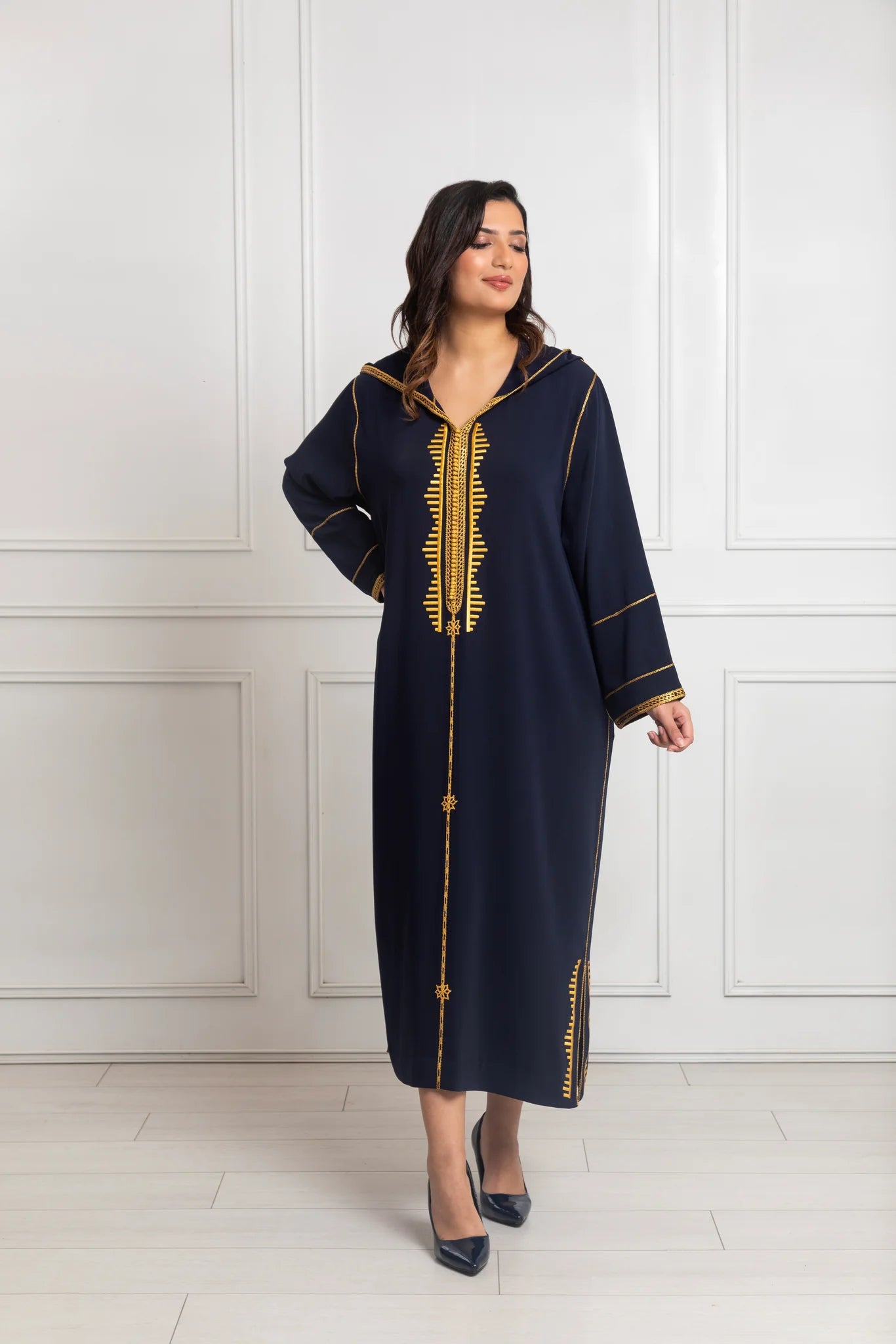 Djellaba Façon Berchmane en Crêpe de Soie