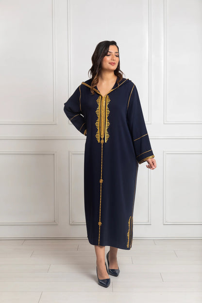 Djellaba Façon Berchmane en Crêpe de Soie